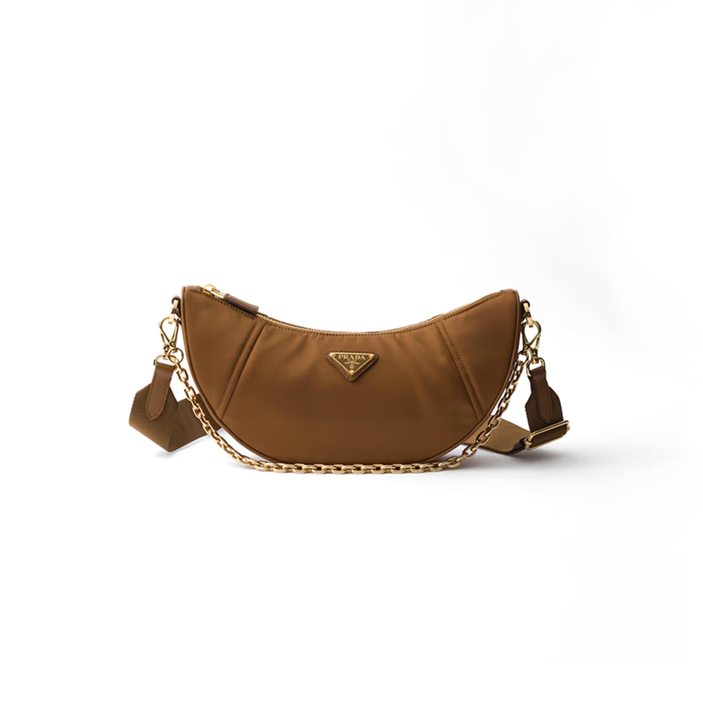 PRADA DEMI-LUNE RE-NYLON SHOULDER BAG 1BH222 (30*13.5*6cm)